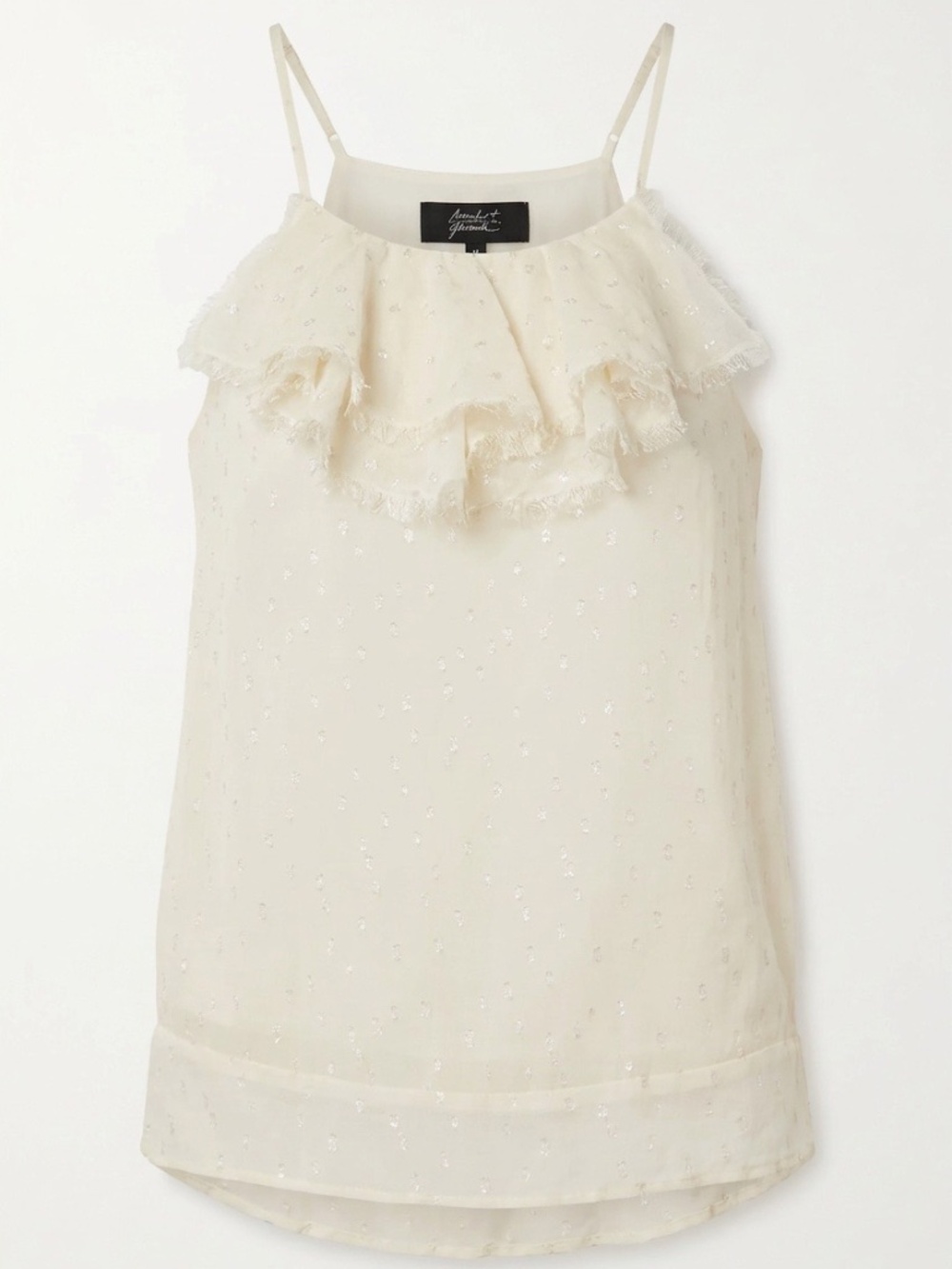 Mark & James by Badgley Mischka Silk ruffle blouse - size small